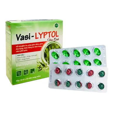 VASI - LYPTOL giảm ho thông họng (Hộp 10 vỉ x 10 viên)